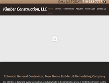 Tablet Screenshot of kimberconstruction.com